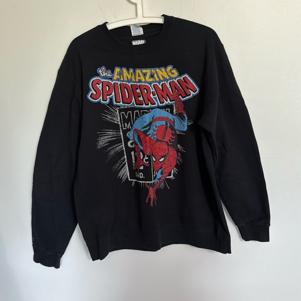 Black Spider-Man crew neck